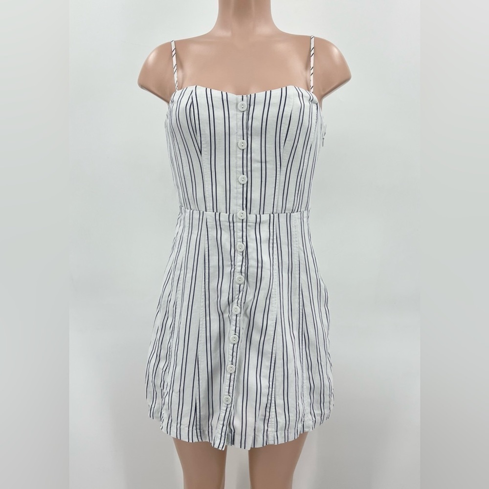 Urban Outfitters Kimchi Blue Striped Linen Blend Mini Dress Size 8